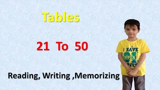 Tables 21 to 50 | Multiplication Table I Maths Tables From  21 to 50 | Easy Way To Learn Tables