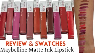 Maybelline Matte Ink Lipstick Swatches and Review |Must Have