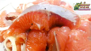 Quick-salted salmon, a delicious recipe for salting red fish, pink salmon, chum salmon, in just 15