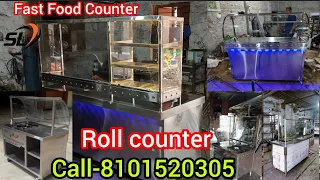 Stainless Steel SS Roll Counter and .Fast Food Counter Steel .Kolkata 700103phone8101520305 #kitchen