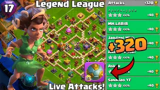 Th16 Legend League Attacks Strategy! +320 May Season Day 17 : Clash Of Clans