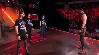 The shield destroys braun strowman - Raw 9th october 2017 HD