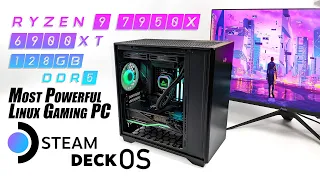 This Ryzen 7000 Steam Deck OS PC Is So Fast Hands The Most Powerful Linux Gaming PC
