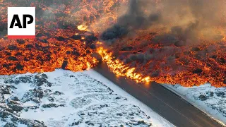 Icelandic volcano erupts for the third time in less than two months