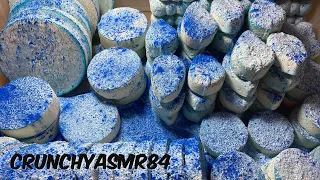 60+ Blue Gym Chalk Crush | Variety | Sleep Aid | Oddly Satisfying | ASMR