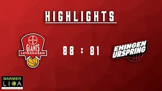 BAYER GIANTS Leverkusen : Team Ehingen Urspring | 88:81 | ProA 2019/20