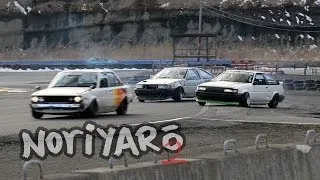 KE70 vs AE86 drifting at Nikko Circuit, UNCUT, SESSION ONE