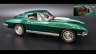 1967 Chevy Corvette Sting Ray 427 L88 Coupe 1/25 Scale Model Kit Build How To Paint Decal Glue Glass