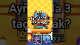 Aynı anda 3 taç atmak!! Clash Royale - Daha önce böyle bişey gördünüz mü?