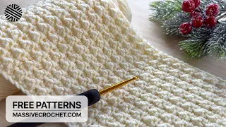 VERY EASY & FAST Crochet Pattern for Beginners! ⭐️ Crochet Stitch for Baby Blanket, Bag, Scarf & Hat