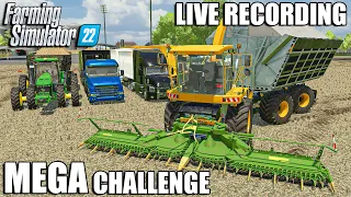 MEGA Challenge SPECIAL EPISODE 100 - LIVE RECORDING | Farming Simulator 22 LIVE