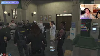 Fuslie LAUGHS after seeing Sykkuno's cop character just standing and saluting | GTA V RP NoPixel 3.5