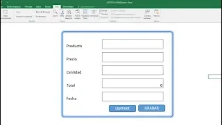 Como hacer un formulario de entrada con Macros en Excel (Registro de Datos 2019)