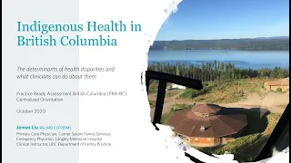 Indigenous Health in BC - Part I