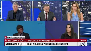 Habla Roció Gómez: votó a Milei, estudia en la UBA y denuncia censura
