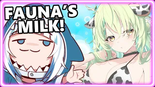 Gura wants Fauna's milk...