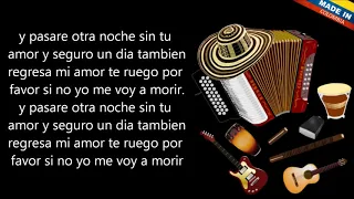 Otra noche sin ti Los Ideales Del Vallenato Letra