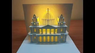 3d St Paul's Cathedral | Pop up card | origami | paper art | kirigami | 3d聖保羅大教堂