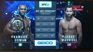 KAMARU USMAN vs JORGE MASVIDAL полный бой