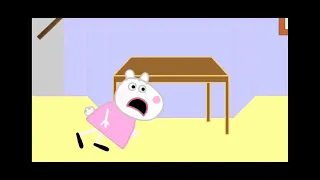 evil Peppa chases Suzy sheep