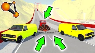 ГИГАНТСКАЯ ЦЕПЬ ПРОТИВ МАШИНЫ ТАРАН В BEAMNG DRIVE