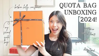 UNBOXING MY SECOND QUOTA BAG!! 🧡🐴 First QB of 2024, dream specs, Hermes Birkin, Kelly, Constance?!