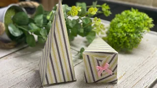 DIY gift box/how to make cone gift box?gift paper box