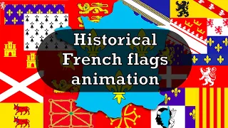 French historical regions' flags animation