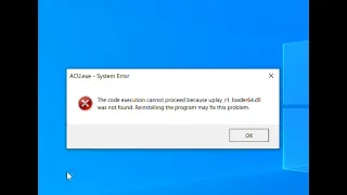How to fix uplay_r1_loader.dll was not found|Fix