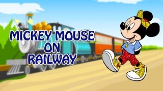 Mickey Mouse On Railway | English Nursery Rhyme | Animated Rhymes For Kids