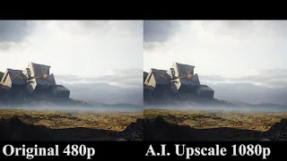 Rebirth: Introducing photorealism in UE4【Test Upscale 480P to 1080P 】