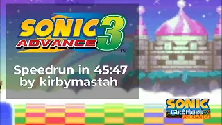 Sonic Advance 3 by kirbymastah in 45:47 - Sonic and the Glitchless Gauntlet