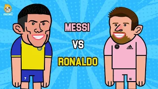 RONALDO VS MESSI  | saudi league is better than mls ! 😁 #football #animation