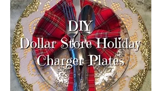 DIY Dollar Store Holiday Charger Plates Up-cycle Hack