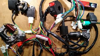 Exploring the wiring loom of a Chinese quad / scooter.