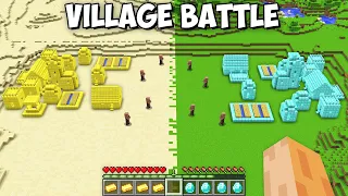 I look this DIAMOND Village vs GOLDEN Village Battle in Minecraft !!! Secret Treasure Village !!!