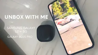 Samsung Galaxy S21+ 5G Phantom Black + Galaxy Buds Pro | Aesthetic ASMR Unboxing