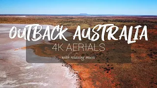 Outback Australia Aerials 4K UHD | Relaxing Music | Red Desert Outback | Australian Landscape