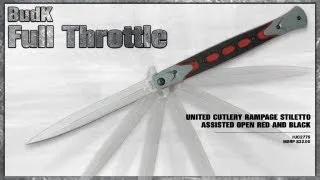 United Cutlery Rampage Stiletto Assisted Open Red and Black