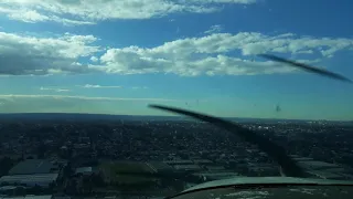 Short-field landing in a Cessna 206 at Bankstown airport, Sydney