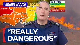 Residents urged to leave as fire conditions in Victoria to become catastrophic | 9 News Australia