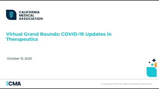 Virtual Grand Rounds: COVID-19 Updates in Therapeutics