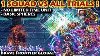 One Squad VS ALL Trials (Brave Frontier Global)