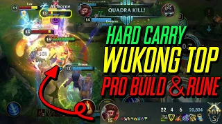 버프먹은 탑 오공으로 강제로 이기게 만드는법 TOP Wukong BUFF!! Hard Carry Team!! PRO BUILD & RUNE