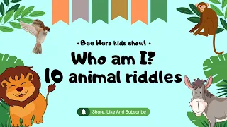 Animal riddles for kids | Guess the animal | Who am I? for kids