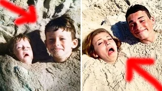 Hilarious Family Photos Recreations Then and Now | Funny Family Photos