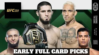 Early Full Card Picks for UFC 294: Makhachev vs. Oliveira 2