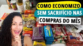 COMPRAS DO MÊS de Agosto com R$ 576,08 | Como economizar no SUPERMERCADO SEM SACRIFÍCIO