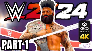 WWE 2K24 MyRISE Undisputed Walkthrough - PART 1 - No Commentary Xbox Series X (4K 60FPS)