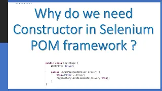 Why do we use Constructors in Selenium Page Object Model| Important Selenium Interview Question|